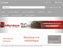 Tablet Screenshot of mediatheque-lecreusot.fr